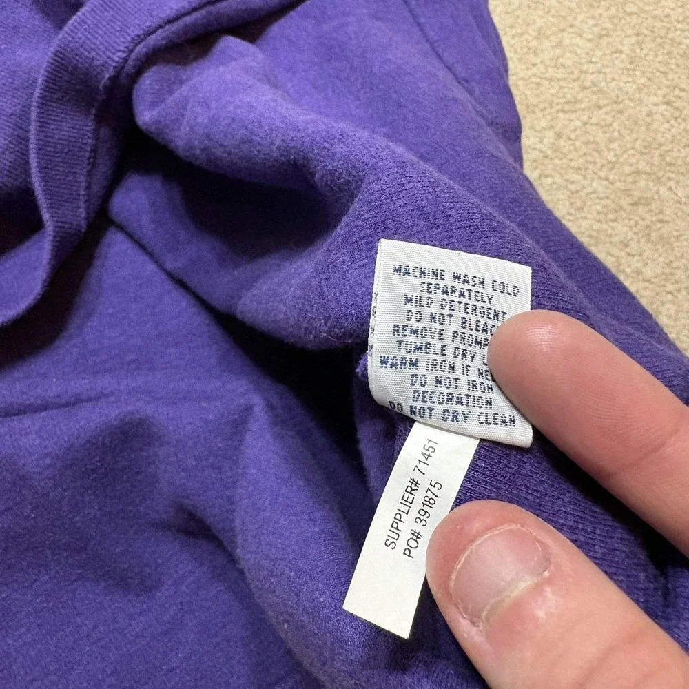 Polo Ralph Lauren Sweater Mens 3XB Big Purple Cotton 1/4 Zip Mock Neck Pony